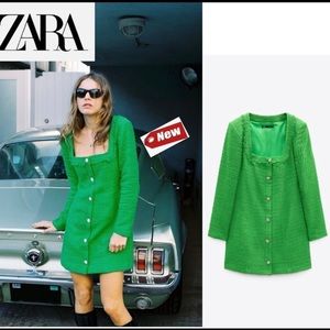 Brand New tweed zara dress with beautiful buttons. Fits small